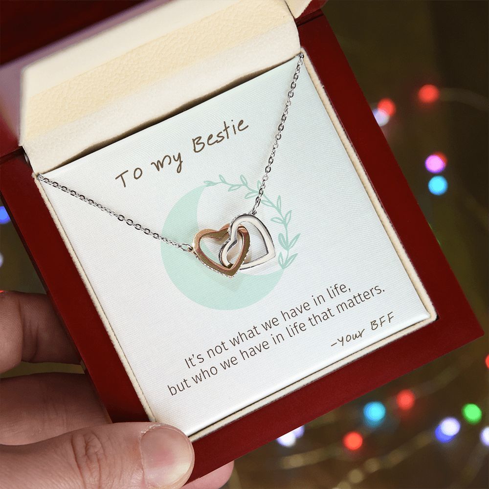 You Matter - Interlocking Hearts Necklace For Best Friend
