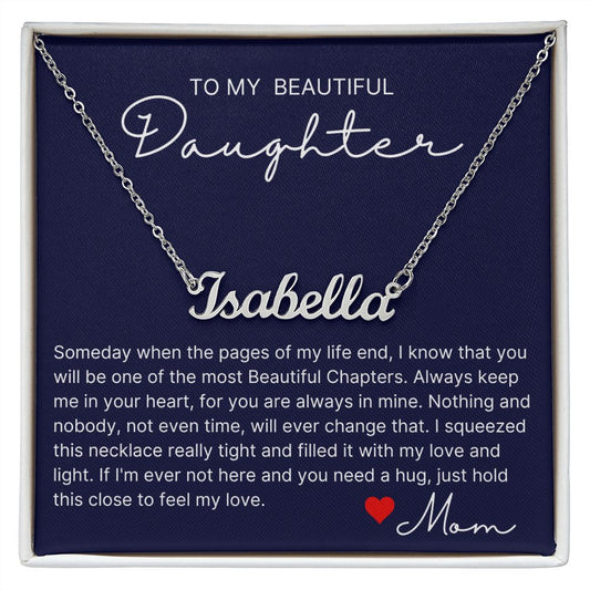 Pages Of My Life - Custom Name Necklace For Daughter