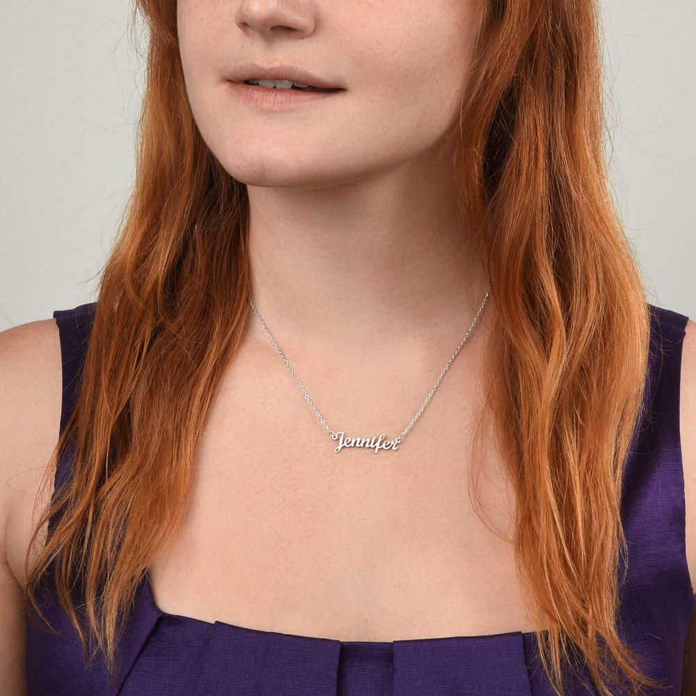 Feel My Love - Custom Name Necklace For Daughter