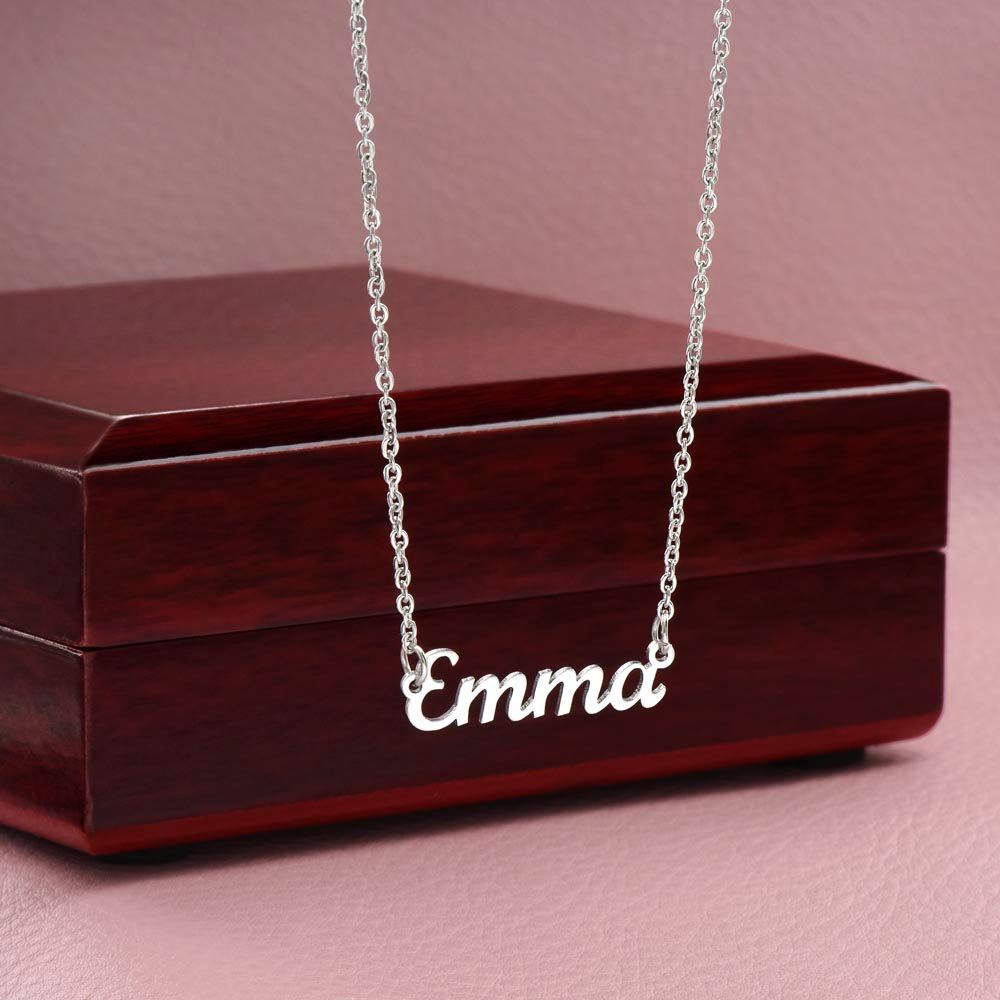 Feel My Love - Custom Name Necklace For Daughter