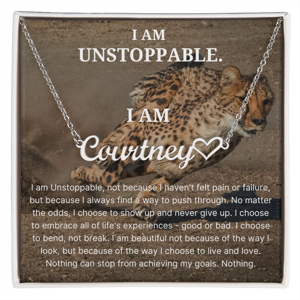 I Am Unstoppable Identity Necklace