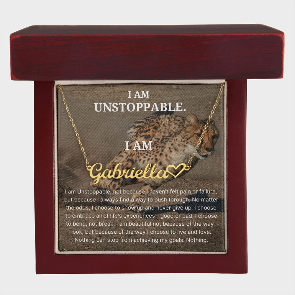 I Am Unstoppable Identity Necklace