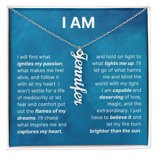 The "I Am" Inspirational Necklace For Daughter