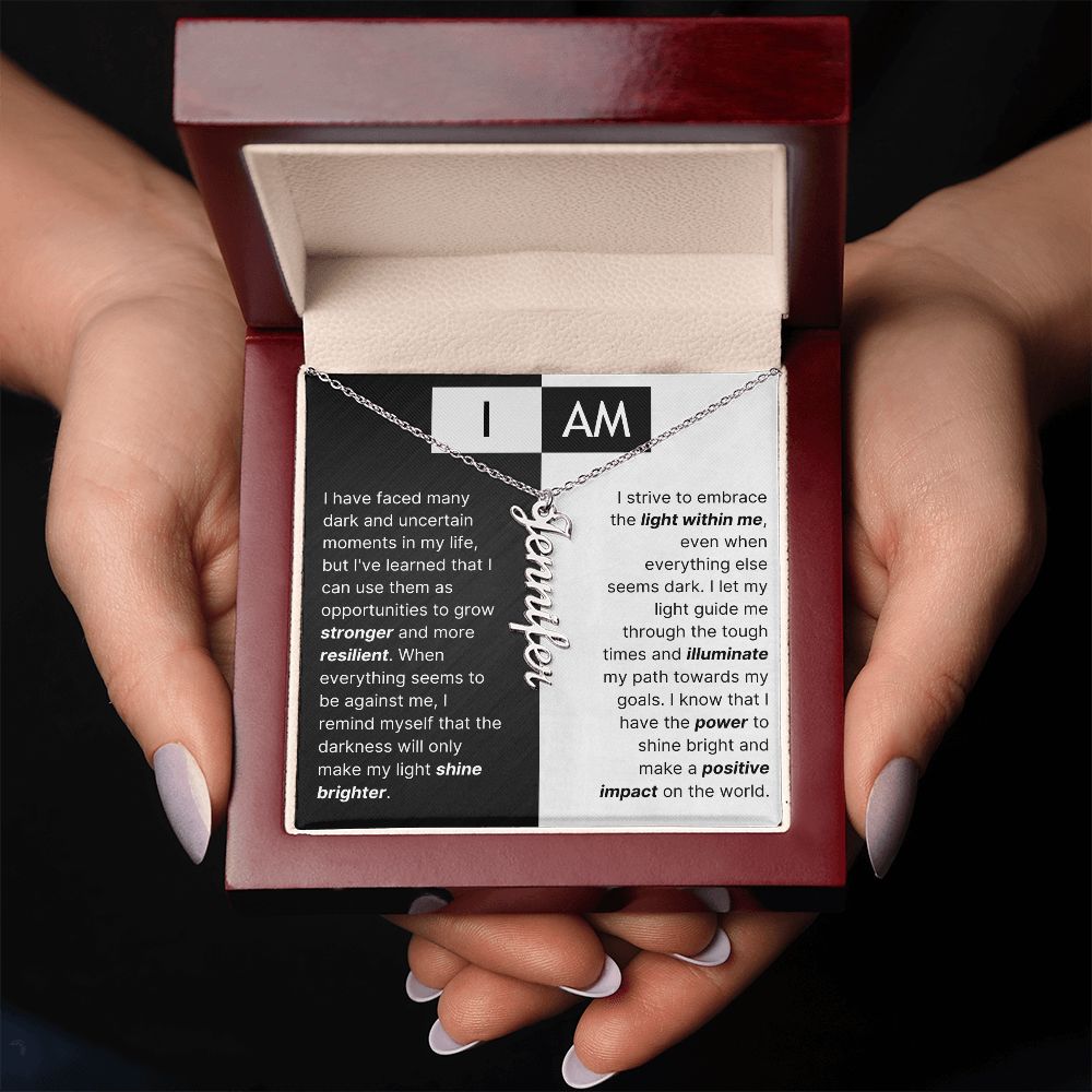 The "I Am" Necklace - Black & White Inspiration