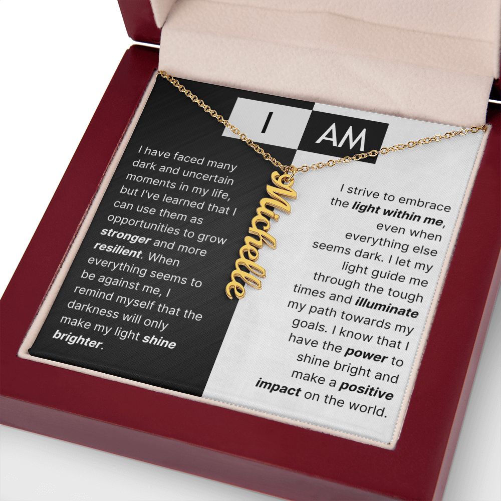 The "I Am" Necklace - Black & White Inspiration