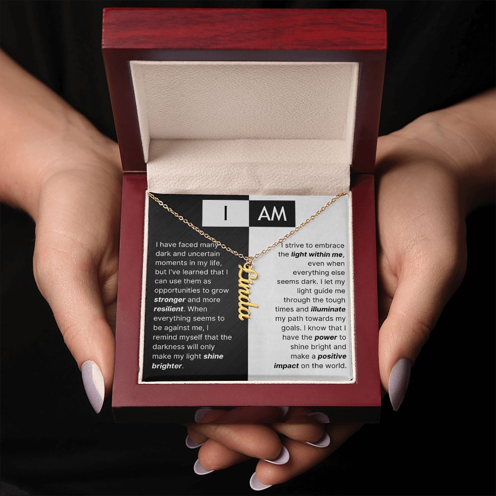 The "I Am" Necklace - Black & White Inspiration