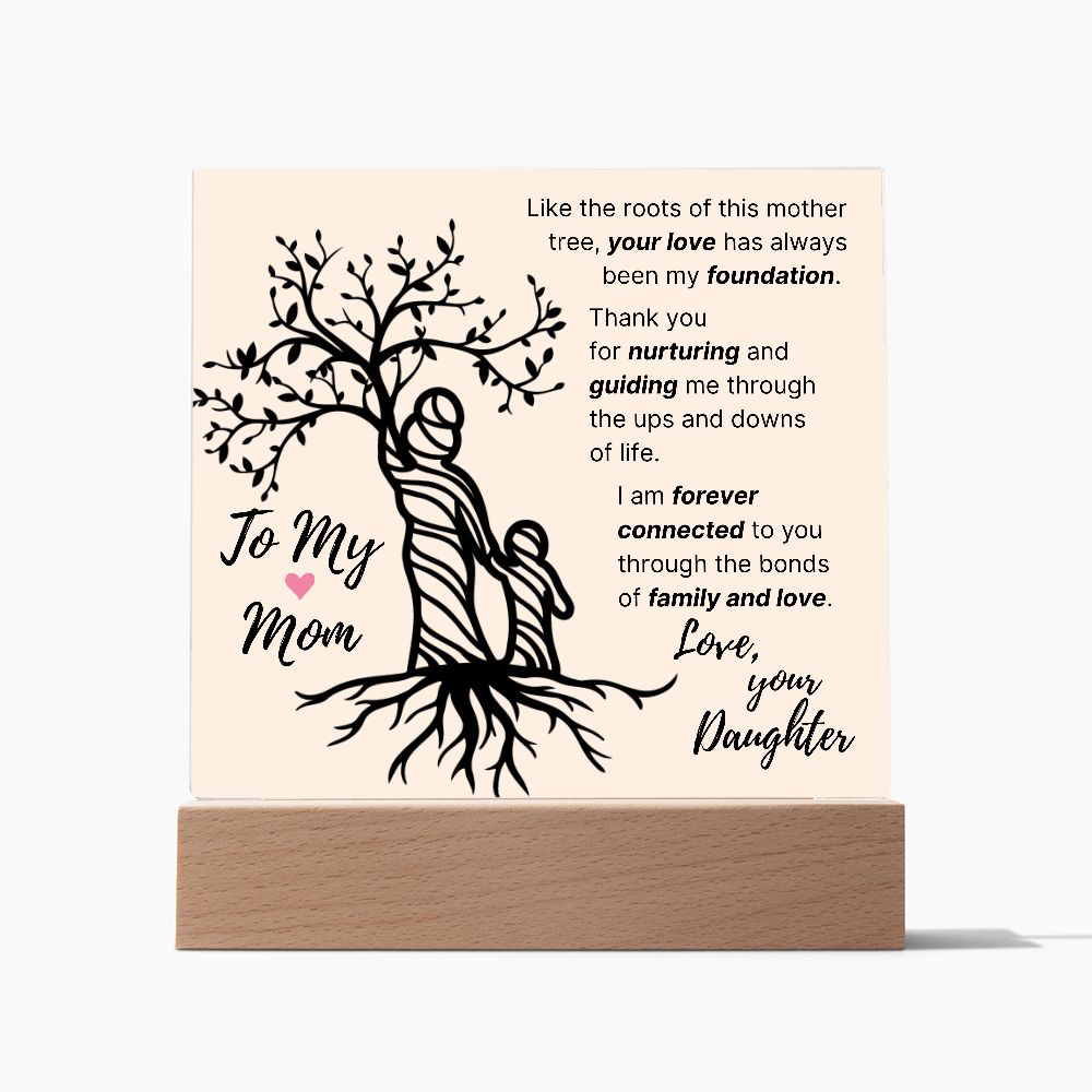 Bonds Of Family And Love - Acrylic Display Centerpiece For Mom