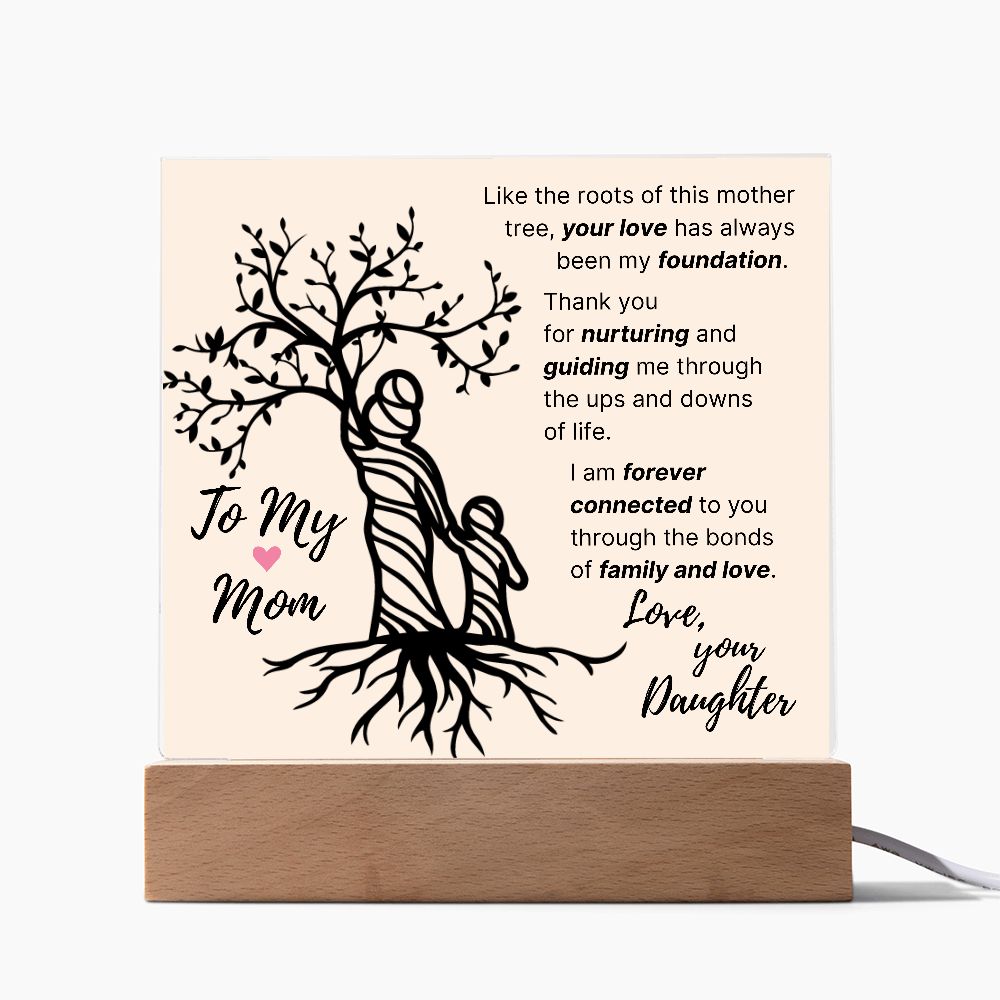 Bonds Of Family And Love - Acrylic Display Centerpiece For Mom