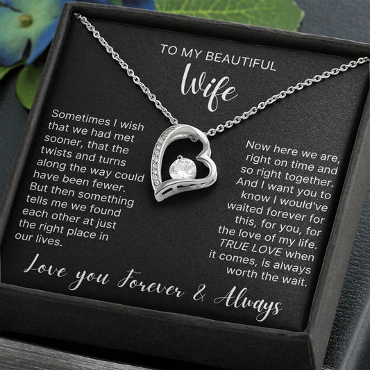 Always Worth The Wait - Forever Love Necklace For Wife