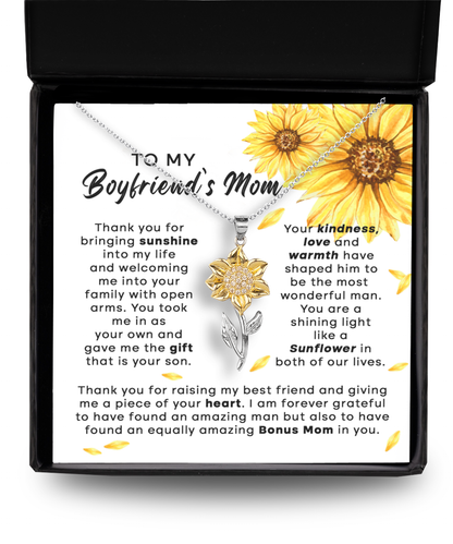 Like A Sunflower - Sunflower Pendant Necklace For Boyfriend's Mom