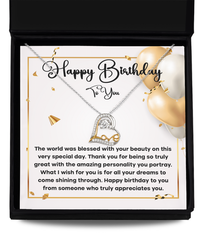 Blessed With Your Beauty - Love Dancing Necklace For Birthday