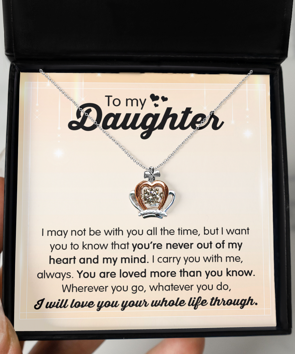 I Carry You - Crown Pendant Necklace For Daughter