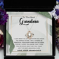 You Mean The World To Me - Love Knot Rose Gold Necklace For Grandma