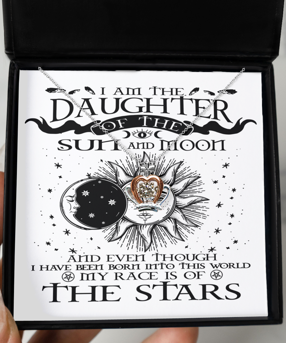 Daughter Of The Sun and Moon - Crown Pendant Necklace