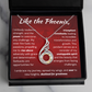 Embracing My Journey - Inspirational Rising Phoenix Pendant Necklace