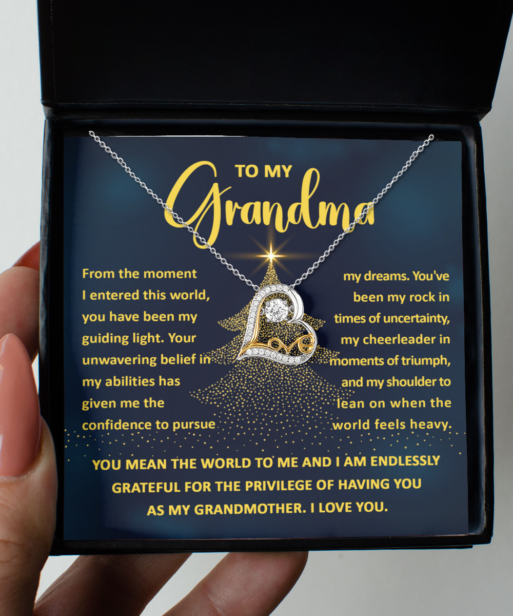 My Guiding Light - Love Dancing Necklace For Grandma For Christmas