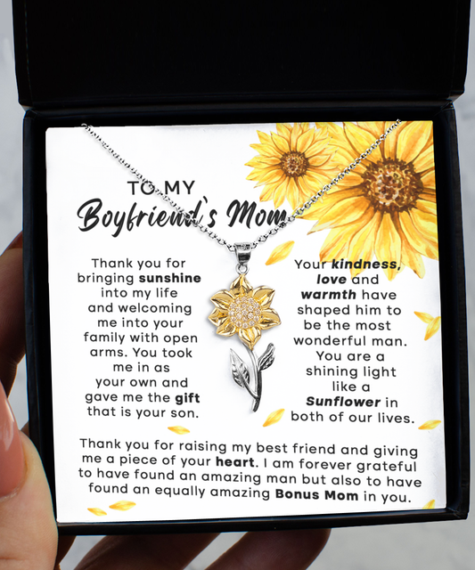 Like A Sunflower - Sunflower Pendant Necklace For Boyfriend's Mom