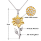 Eternal Sunshine - Sunflower Pendant Necklace With A Message That Inspires
